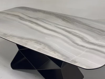 Раскладной обеденный стол ABSALON 180 ICE AGATE 180X100X76 CM 4