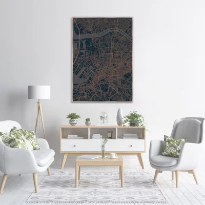 Постер на холсте Underground geometry of Tokyo 75X105 CM 3