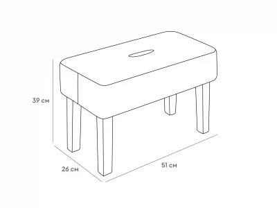 Мягкий табурет Handy 51X26X39 CM 6