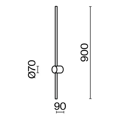 Настенный светильник Луч света 90X70X900 MM 7