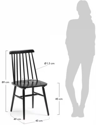 Стул Kristie 89X49X43 CM чёрный 7