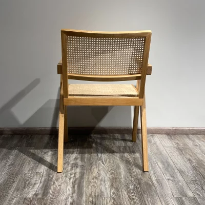 Стул Чандигарх Нью из массива дуба и натурального ротанга 53X52X82 CM 10