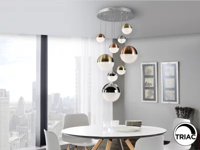 Подвесной светодиодный светильник Sphere 9L LED разноцветный 50X110 CM 4