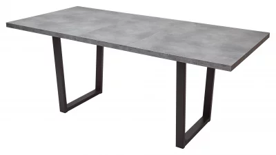 Раскладной обеденный стол ЛОФТ 160 Бетон Портленд/Черный M-City 160X90X76 CM 6