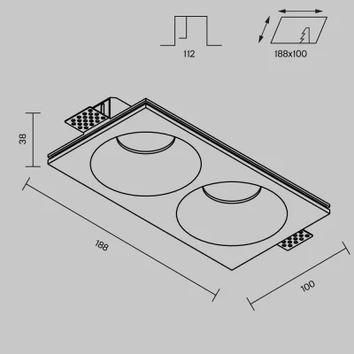 Встраиваемый точечный светильник Downlight 18.8X10X3.8 CM 9