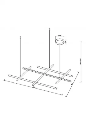 Подвесной светильник Радианс 1156X800X3120 CM 4
