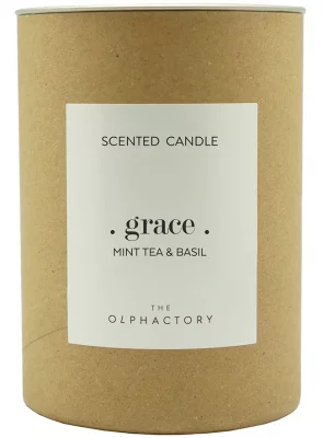 Свеча ароматическая the Olphactory graСe Mint and Basil 40 часов горения 3