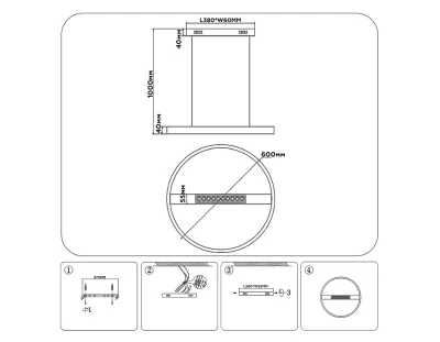 Подвесной светильник Comfort LineTech 60X60X40 CM 4