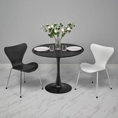 Комплект из 4 стульев Seven Style, чёрный, с хромированными ножками 48X53X80 CM 13