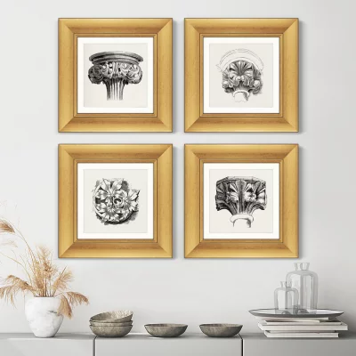 Набор постеров Stone ornaments 36X36 / 36X36 / 36X36 / 36X36 CM 7