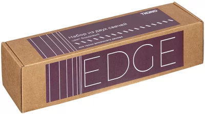 Набор из двух свечей Edge 2X2X25 / 2X2X25 CM бордового цвета 5