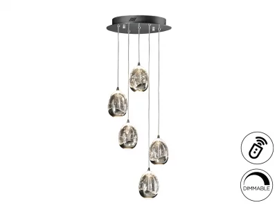 Люстра Rocio LED 5L DIM хром 30X30X80 CM 4