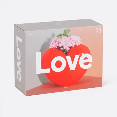 Ваза для цветов love, 15,5 см, красная 14