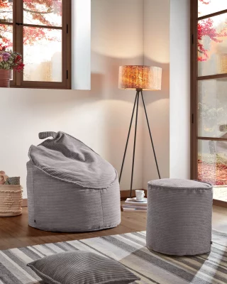 Пуф мешок Wilma 80X80X90 CM серый 4