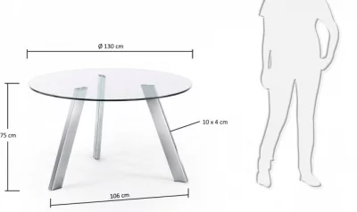 Круглый кухонный стол Carib Ø130 CM 3