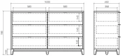 Комод Case 130X45X78 CM 7
