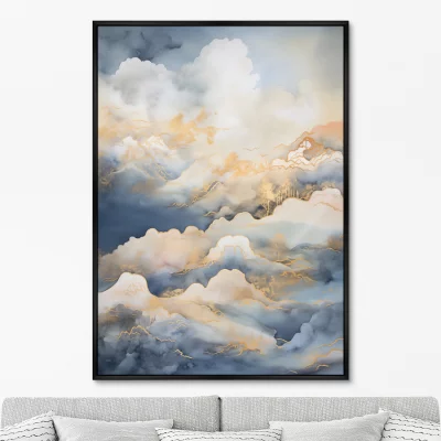 Постер на холсте Clouds over the mountains 75X105 CM 6