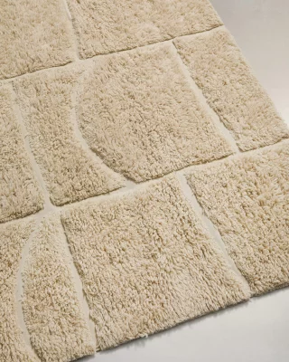 Ковер Nak из бежевой шерсти с жаккардовым узором 200X300 CM 4