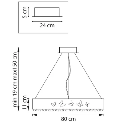 Подвесная люстра Faraone 80X80X45 CM 7
