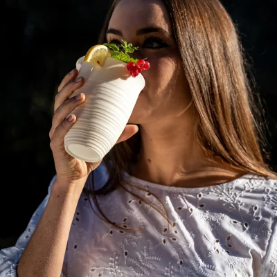 Стакан из биопластика Tierra 520 ml молочно-белый 7