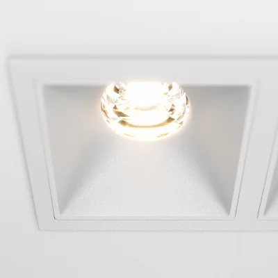 Встраиваемый светильник Alfa LED квадратный белый 9