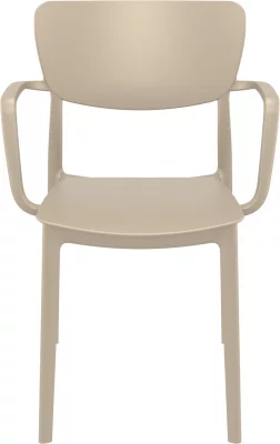 Стул пластиковый Lisa 53X54X82 CM бежевый 4