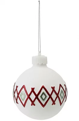 Набор из четырёх ёлочных украшений с подсветкой Festive Embroidey 8 CM 7