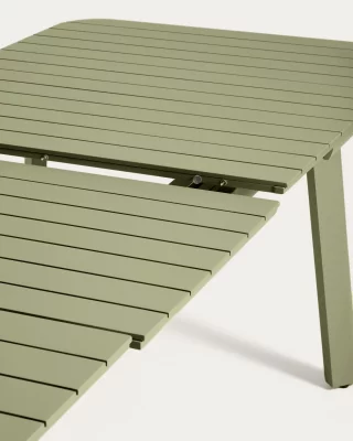 Раздвижной садовый стол Izola из алюминия с зелёной отделкой 220X100X78 CM 5