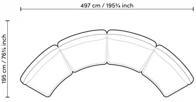 Модуль дивана Grand Avenue 145X100X72 CM 19