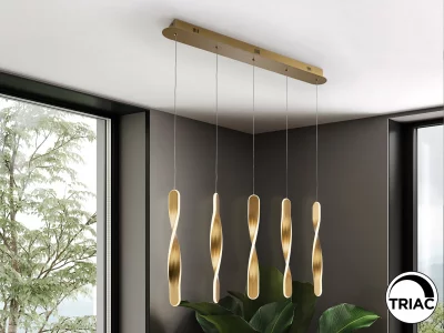 Люстра Twist 5L золотая 77X41X9 CM 8