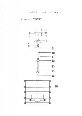 Подвесная люстра Epsilon 33X33X72 CM 3