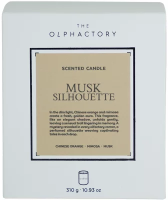 Свеча ароматическая The Olphactory White insignia Musk silhouette 60 часов горения 3