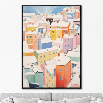Постер на холсте Above the town 75X105 CM 6