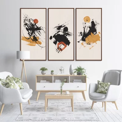 Настенный декор из 3-х частей Ball Players 52X105 / 52X105 / 52X105 CM 6