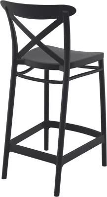 Стул пластиковый полубарный Cross Bar 45X50X96 CM чёрный 3