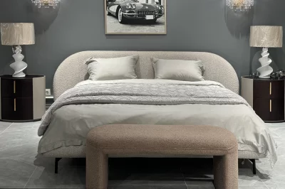 Кровать Sicilia без механизма подъёма, букле, бежевый Orso BEG 240X220X87 CM 7