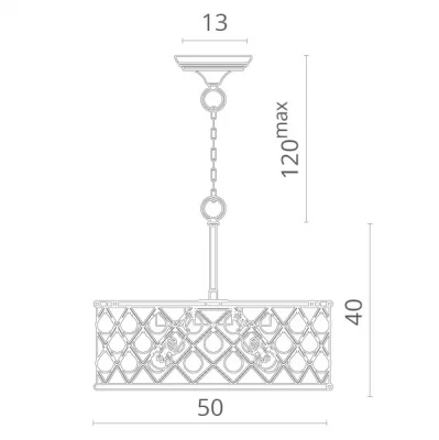 Подвесная люстра Brava 50X50X25 CM 5
