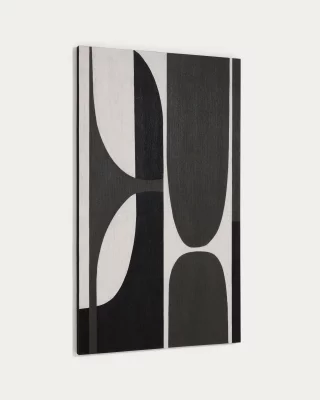 Абстрактная картина Onure черно-белая 120X200.5X4.8 CM 3