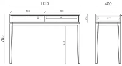 Консольный стол Inspire Timeless 112X40X80 CM 5