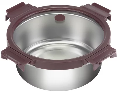 Ланч-бокс стальной со стеклянной крышкой 1.5 L 3