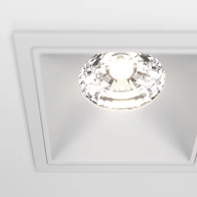 Встраиваемый светильник Alfa LED белый квадратный 8
