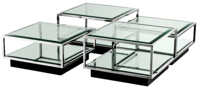 Набор из четырёх столиков Tortona 65X65X32 / 65X65X32 / 65X65X40 / 65X65X40 CM 3