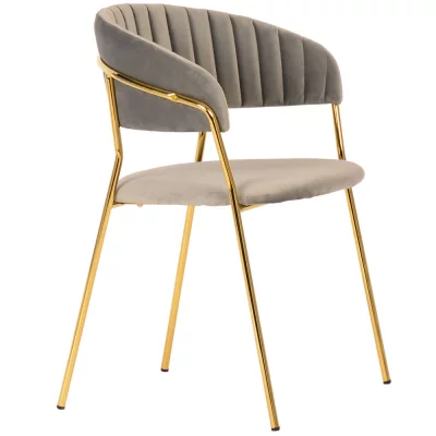 Комплект из 4 стульев Turin латте, золотые ножки 78 CM 4