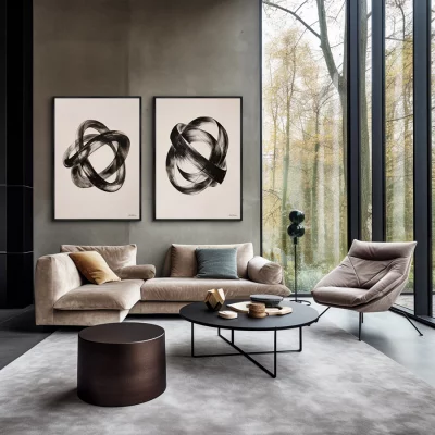 Набор из двух постеров на холсте The Singularity 75X105 / 75X105 CM 4