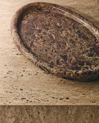 Декоративный мраморный поднос Lenorel 28X43X3.5 CM 3