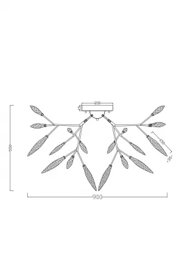 Потолочный светильник Ирис 70X70X55 CM 11