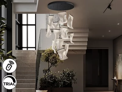 Люстра Velos черная DIMABLE 85X40 CM 10