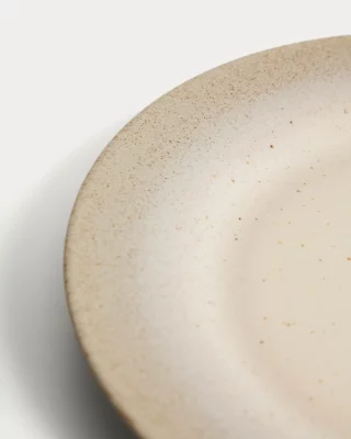 Бежевая керамическая тарелка Sarel 28X28X2.8 CM 5