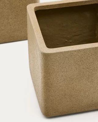 Набор из 2 кашпо Minoa с эффектом горчичного камня 44X44 CM 4