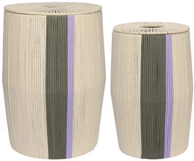 Корзина плетеная Conga Grey Ethnic 31X31X48 CM 8